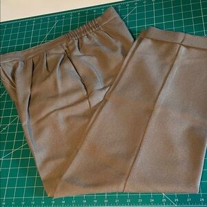 Women's Taupe Pleated Trousers